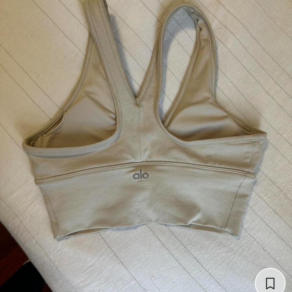 ALO Yoga Cream Ruched Crop Top